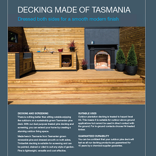 Plantation Pine Decking Product Info